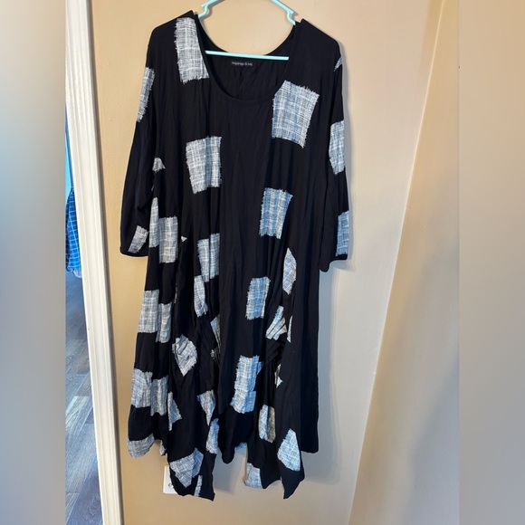 Snapdragon and Twig Black Chex Lexi dress XL - Picture 1 of 14